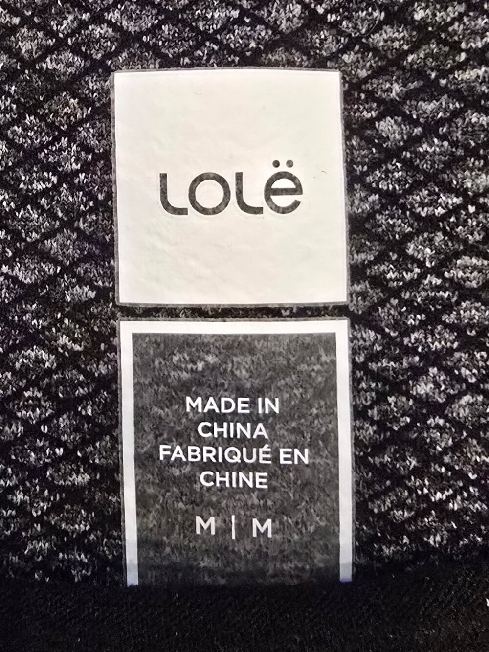 Lole grey patterned athletic long line bra top in size medium - Picture 6 of 7